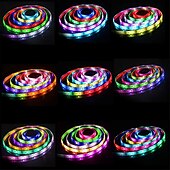 billige vanntette stripelys-rgbic stripe lys 5m 10m led lys stripe 150-300 lysdioder 16 millioner drømme farge skiftende hjem utendørs dekorasjon vanntett jul