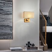 halpa Sisätilojen seinävalaisimet-led-seinävalaisin moderni kangasvarjostin kaksoisvarsi seinävalaisimet yöpöydän seinävalaisimet metallilamppu 110-240v