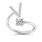 billige Trendy smykker-1 stk Bandring For Herre Dame Krystall Hvit Legering Klassisk