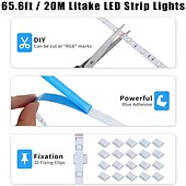 billiga Fjärrkontroll-20m 65,6ft led strip lampor rgb färgskiftande smd 5050 tejplampor flexibla för sovrum kök DIY heminredning 12v 10a