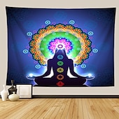 billige boho billedvev-indisk syv chakra meditasjon billedvev yoga studio billedvev romdekorasjoner indre fred veggteppe reiki åndelig helbredende gave