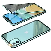 お買い得  iPhone用ケース-電話 ケース 用途 iPhone 16 iPhone 15 プロマックスプラス iPhone 14 13 12 11 Pro Max Mini X XR XS Max 8 7 Plus 磁気吸着ケース 全身保護 両面 耐衝撃 強化ガラス メタル