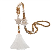 abordables Bijoux mode-1 pc Collier Pendentif Collier de Perle For Femme Plein Air Cadeau Fête d&#039;anniversaire En bois Pierre Fait main Amis Etoile / Collier Sautoir / Collier de perles