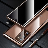 رخيصةأون جراب سامسونج-هاتف غطاء من أجل سامسونج جالاكسي ق 25 S24 S23 S22 S21 Ultra Plus حالة الامتزاز المغناطيسي حماية كاملة للجسم مكافحة زقزقة ضد الصدمات شفاف زجاج مقسى للخصوصية
