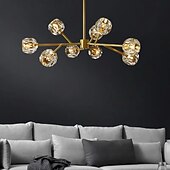 economico Modello sputnik-Lampadario di lusso a 9 teste da 80 cm in oro con lampadario di lusso realizzato in ottone di rame di alta qualità, moda moderna 110-120 v 220-240 v