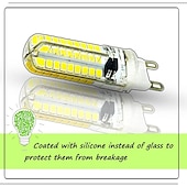 economico Lampadine-1pc 6pcs 10 watt rivestito di silicone g9 ha condotto la lampadina 360 gradi dimmerabile g9 lampadina 60w equivalente 72pcs smd 3014 led g9 ac220v