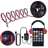 levne Ovládání přes WiFi-ovládání hudby led světelný pásek 1m 2m 3m 4m 5m 5050 rgb smd 30 ledů na metr tiktok led pásek světla s ir 24 klíčovým ovladačem usb port dc5v