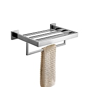 Недорогие Держатели для полотенец-Держатель для полотенец / Полка для ванной Многослойный / Креатив Современное Нержавеющая сталь 1шт - Ванная комната На стену