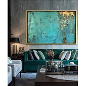 economico Quadri astratti-pittura a olio 100% fatto a mano dipinto a mano arte della parete su tela pietra verde moderna astratta decorazione della casa arredamento arrotolato tela senza cornice non allungata