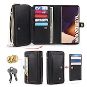 Недорогие Чехлы для Samsung-Чехол для телефона для Samsung Galaxy S24 S23 S22 S21 S20 Plus Ultra S10 Plus Note 20 Ultra кошелек чехол флип полный корпус защитный подставка однотонный PU кожа