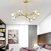 economico Modello sputnik-Lampadario di lusso a 9 teste da 80 cm in oro con lampadario di lusso realizzato in ottone di rame di alta qualità, moda moderna 110-120 v 220-240 v