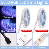 זול בקרת WiFi ומוזיקה-32.8ft 10 m led רצועות אור led wifi אלחוטי rgb tiktok אורות led חכם עמיד למים 5050 עם 24 מקשים שלט רחוק אורות קלטת גמישים מתאים alexagoogle הבית ומתאם 12 v