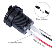 voordelige Auto-oplader-Dubbele USB Auto Lader Stopcontact Adapter - Waterdicht 5V 4.2A Snellader voor Mobiele Telefoons met Voltmeter  10A Veilige voor 12-24V Auto Boot Motorfiets