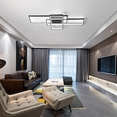 ieftine Lumini Reglabile-Plafoniera led cu 3 lumini de 105 cm aluminiu cu model geometric lumina liniara cu incasare stil modern finisaje vopsite reglabile lumini pentru sufragerie birou reglabile doar cu telecomanda