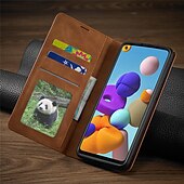abordables Carcasas Samsung-Funda de teléfono para Samsung Galaxy S24 S23 S22 S21 S20 Plus Ultra A54 A34 A14 A73 A53 A33 A72 A52 A42 S25 Ultra Funda billetera Flip magnética con soporte a prueba de golpes de color sólido de PU