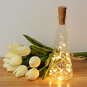 economico Striscie luci a batteria-led luci stringa bottiglia a forma di sughero decorazione di nozze all&#039;aperto 2m led notte luce stellata 30 pz 12 pz 10 pz filo di rame tappo bottiglia di vino lampada festa di nozze decorazione