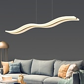 economico Luci a sospensione-lampada a sospensione a led 97cm 36w forma d&#039;onda acrilico moderna semplice lampada a sospensione con telecomando per sala studio ufficio sala da pranzo apparecchio di illuminazione