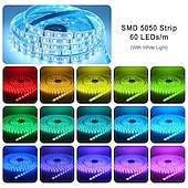 זול בקרת WiFi ומוזיקה-32.8ft 10 m led רצועות אור led wifi אלחוטי rgb tiktok אורות led חכם עמיד למים 5050 עם 24 מקשים שלט רחוק אורות קלטת גמישים מתאים alexagoogle הבית ומתאם 12 v
