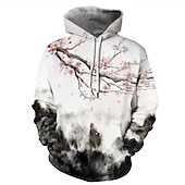 baratos Moletons masculinos com capuz-Homens splicing Pintura a Tinta Moletom Moletons Moletom Manga Longa Moletom com capuz Roupa de rua Impressão 3D QYXH031 QYXH032 Designer