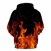 baratos Moletons masculinos com capuz-Homens Gráfico Labareda Moletom Moletons Moletom Manga Longa Moletom com capuz Com Capuz Festa Impressão 3D Bandagem Final de semana Azul Fúcsia Designer