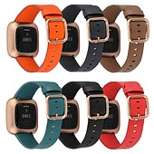 preiswerte Fitbit-Uhrenarmbänder-Uhrenarmband für Fitbit Versa 2 / Versa Lite / Versa SE / Versa Echtes Leder Ersatz Gurt Schnellspanner Verstellbar Armband