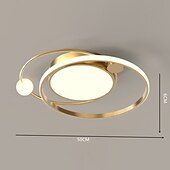 olcso Tompítható mennyezeti lámpák-50 cm-es, szabályozható geometriai formák, süllyesztett szerelésű lámpák, fémre festett kivitelben, modern 220-240v-os leddel