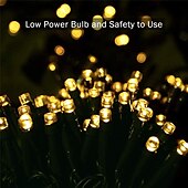 cheap Solar String Lights-LED Solar Outdoor String Lights, Waterproof 12m 100LEDs &amp; 7m 50LED String Lights for Christmas Garden &amp; Party