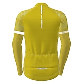 tanie Męskie koszulki-Męskie Koszulka rowerowa Geometryczny Niejednolita całość Wzory Długi rękaw Rower Dżersej Top z 3 tylnymi kieszeniami Kolarstwo górskie Kolarstwie szosowym Keep Warm Odporny na UV Kolarstwo Szybkie