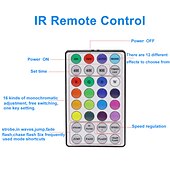 olcso USB-tápellátás-33 láb rgb tündérfüzér lámpák, 100 led vízálló villogó lámpák 32 gombos távirányítóval karácsonyi ünnepi dekorációhoz