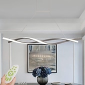 abordables Éclairages pour îlot-2 lumières 80/100cm led suspension design vague aluminium spoutnik linéaire île finitions peintes curl moderne simple 110-120v 220-240v