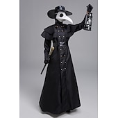 preiswerte Herren Kollektion-Cosplay Kostüm Pestdoktor Mittelalterlich Urlaubskleid Erwachsene Herren Damen Karneval Festival Verkleiden