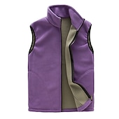 economico Gilet-Per donna Giubbino da escursione Gilet di pile da escursione Inverno All&#039;aperto Tinta unica Antivento Traspirante Caldo Comodo Canottiera / Gilet / Canotta Top Campeggio e hiking Caccia Sci Nero