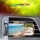 cheap Car Holder-Qi Wireless Car Charger Automatic Clamping 10W Fast Charging 360 Degree Rotation Air Vent Car Mount Holder for Iphone Samsung Huawei Android