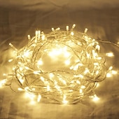 رخيصةأون يعمل بالبطاريات-3 متر 6 متر 10 متر LED سلسلة أضواء الكريسماس 20 40 80 LED لعيد الميلاد عطلة حفل زفاف غرفة نوم الفناء الديكور عيد الميلاد المتعري أضواء الجنية