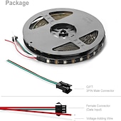 billige vanntette stripelys-rgbic stripe lys 5m 10m led lys stripe 150-300 lysdioder 16 millioner drømme farge skiftende hjem utendørs dekorasjon vanntett jul