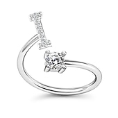 billige Trendy smykker-1 stk Bandring For Herre Dame Krystall Hvit Legering Klassisk