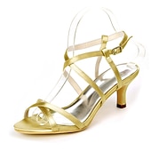 ieftine Formal-pantofi de nuntă pentru mireasă domnișoară de onoare femei peep toe alb fildeș albastru argintiu auriu negru sandale din satin cu toc mic petrecere de nuntă ziua îndrăgostiților minimalism moda