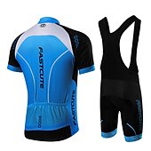 お買い得  男性用衣料品セット-男性用 ビブショーツ付きサイクリングジャージー 半袖 マウンテンサイクリング ロードバイク 秋 イエロー ライトグリーン レッド バイク スーツウェア 高通気性 速乾性 後ポケット ライクラ スポーツ パターン柄 衣類