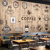 billiga Tapeter-coola tapeter väggmålning vintage tapet väggdekal som täcker tryck skala och sticka avtagbar kaffe kafé graffiti canvas heminredning
