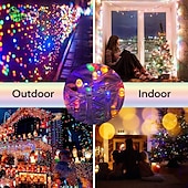 voordelige Plug String Lights-led lichtslingers 800 leds 400 leds 300 leds 200 leds 100 leds plug in lichtslingers 8 modi waterdicht binnen buiten kerstboom bruiloftsfeest slaapkamer decoraties eu stekker 220-240v en ons stekker