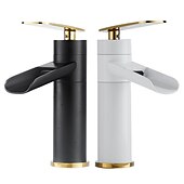cheap Classical-Bathroom Sink Faucet,Rotatable Electroplated Centerset Single Handle One Hole Bath Taps with Hot and Cold Switch