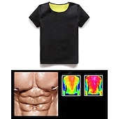 economico T-shirt e canotte attive da uomo-Da uomo Modellatore del corpo Camicia da ginnastica in vita Dimagrante Perdita di peso Effetto sudorazione Per Allenamento in Palestra Esercizio &amp; Fitness Corsa