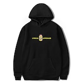abordables Sudaderas con capucha gráficas para hombre-Hombre Estampado Manga Larga Sudaderas Con Capucha Fresco Design Invierno Un gris Un blanco Un negro Ropa Diseñador Talla Grande S M L XL XXL XXXL