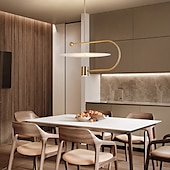 economico Luci Isola cucina-Lampada a sospensione in oro da 45 cm forme geometriche in stile nordico design unico ciotola lineare artistica metallo galvanizzato 110-120 v 220-240 v