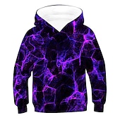 economico Visione 3D e Geometria del Ragazzo-Boys 3D Optical Illusion Hoodie Long Sleeve 3D Print Spring Fall Active Basic Kids 2-8 Years Outdoor Daily