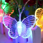 billiga Batteristrängljus-3m 20leds fjärilsgirland fairy lights, batteridrivna 1,5m 10leds ljusslingor perfekta för jul, utomhusträdgård, bröllop, födelsedagar &amp;amp; flickrumsinredning