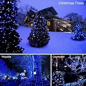 voordelige Plug String Lights-led lichtslingers 800 leds 400 leds 300 leds 200 leds 100 leds plug in lichtslingers 8 modi waterdicht binnen buiten kerstboom bruiloftsfeest slaapkamer decoraties eu stekker 220-240v en ons stekker