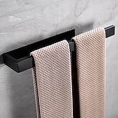 cheap Bathroom Accessory Set-Bathroom Accessory Set, Self-adhesive Matte Black Stainless Steel Hardware Include Robe Hook, Towel Bar, Towel Holder, Toilet Paper Holder,for Home and Hotel