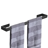 cheap Bathroom Accessory Set-Bathroom Accessory Set, Self-adhesive Matte Black Stainless Steel Hardware Include Robe Hook, Towel Bar, Towel Holder, Toilet Paper Holder,for Home and Hotel