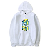 abordables Sudaderas con capucha gráficas para hombre-Hombre Estampado Manga Larga Sudaderas Con Capucha Fresco Design Invierno Un gris Un blanco Un negro Ropa Diseñador Talla Grande S M L XL XXL XXXL